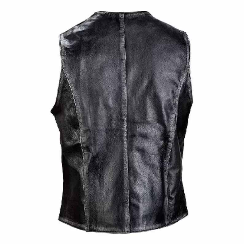 Vintage Style Leather Vest for Men