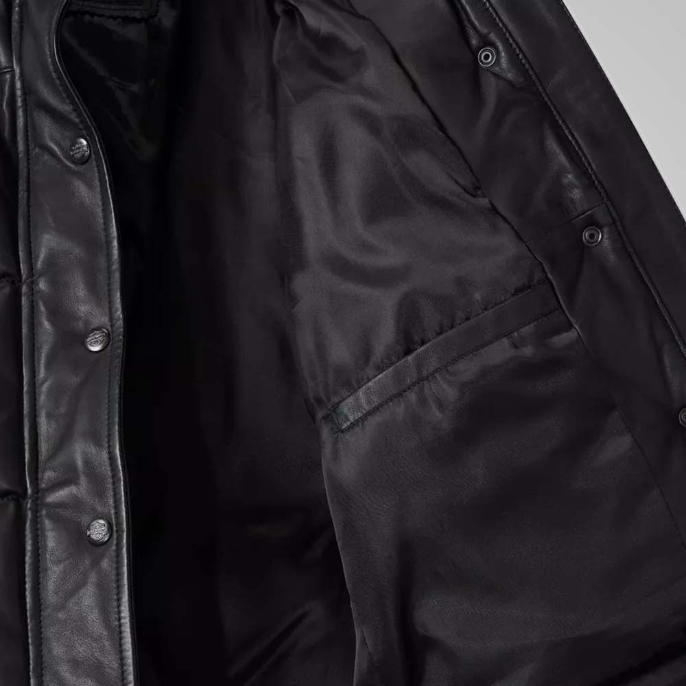 Harley Davidson Women’s Blacked Out Leather Jacket - 3amoto