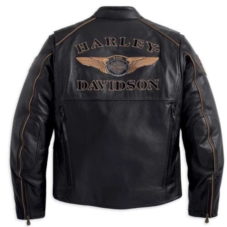 Harley Davidson Mens Asylum Leather Motorcycle Jacket main image 1