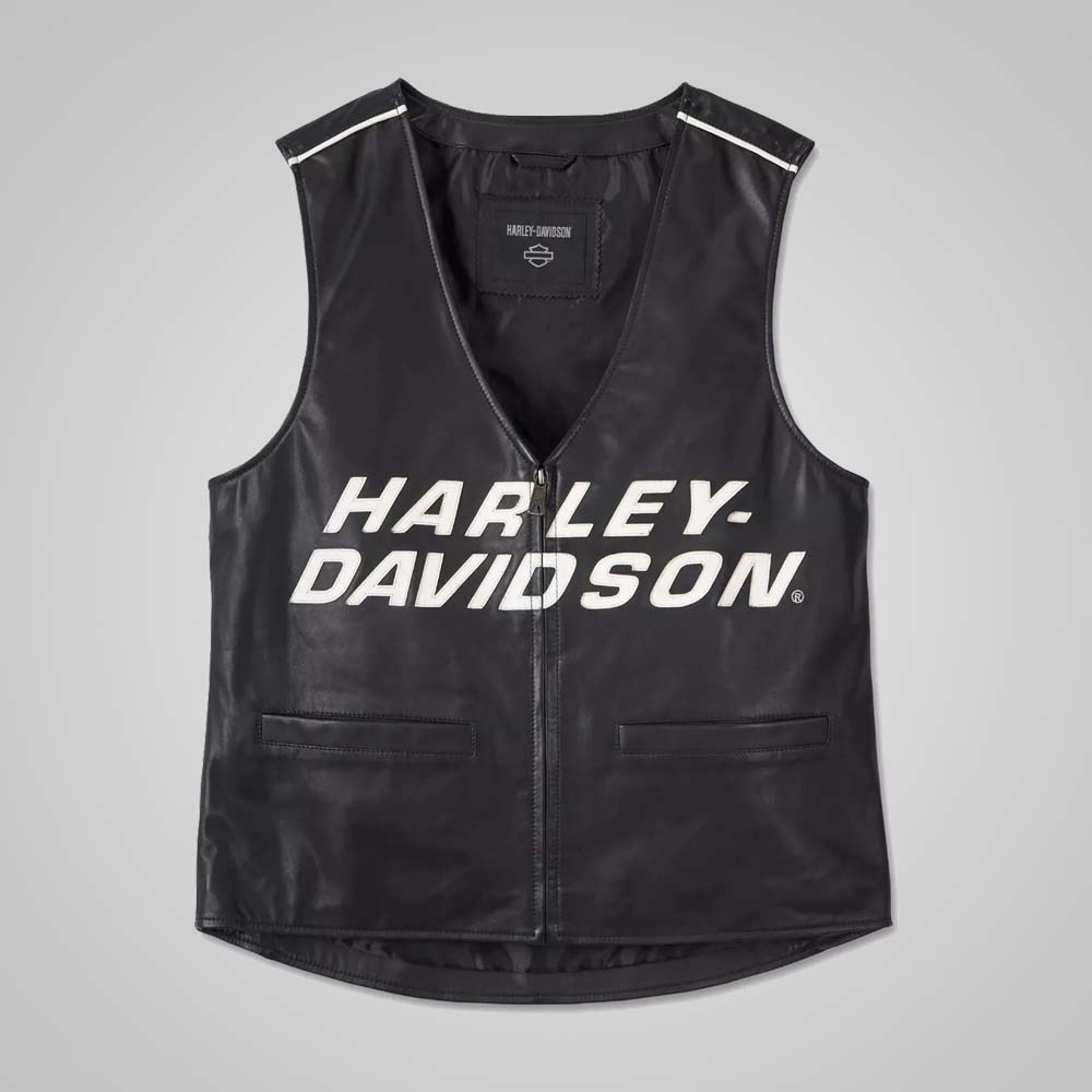 Men's Harley Davidson Leather Vest for Men - 3amoto