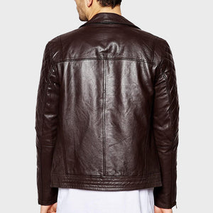 Men's Urbane Style Leather Motorcycle Jacket - Biker Jacket