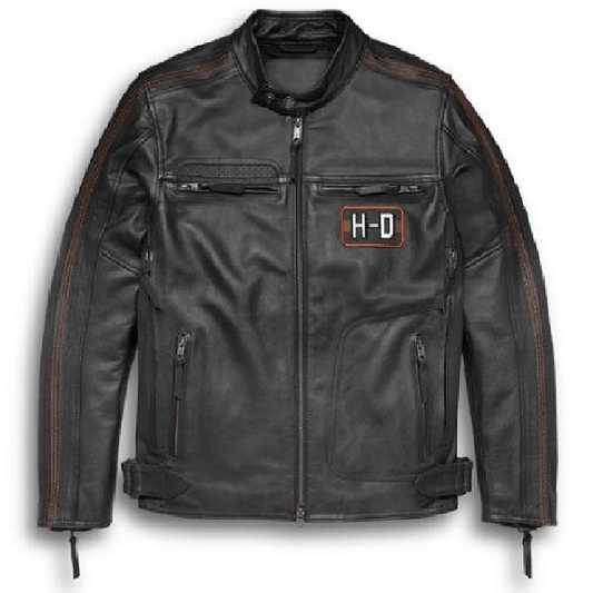 Shop Men's Writ Harley Davidson Black Biker Leather Jacket