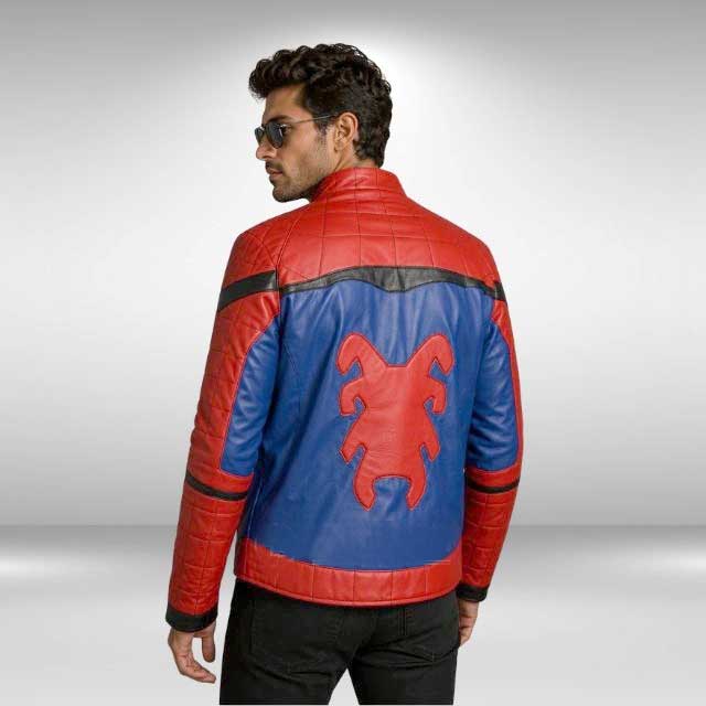 Genuine red Spider-Man cosplay jacket with chest logo inspired by No Way Home