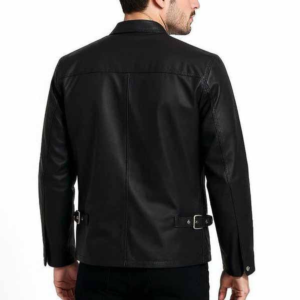 Men Black Real Leather Jacket with X Men Cyclops Inspired Style