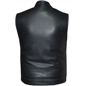 mens leather sos club vest
