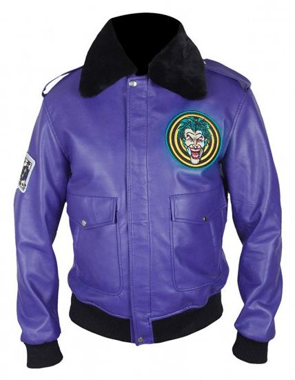 Batman Henchman Joker Goon Purple Bomber Jacket