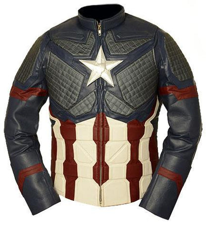 Avengers Endgame Captain America Genuine Leather Jacket