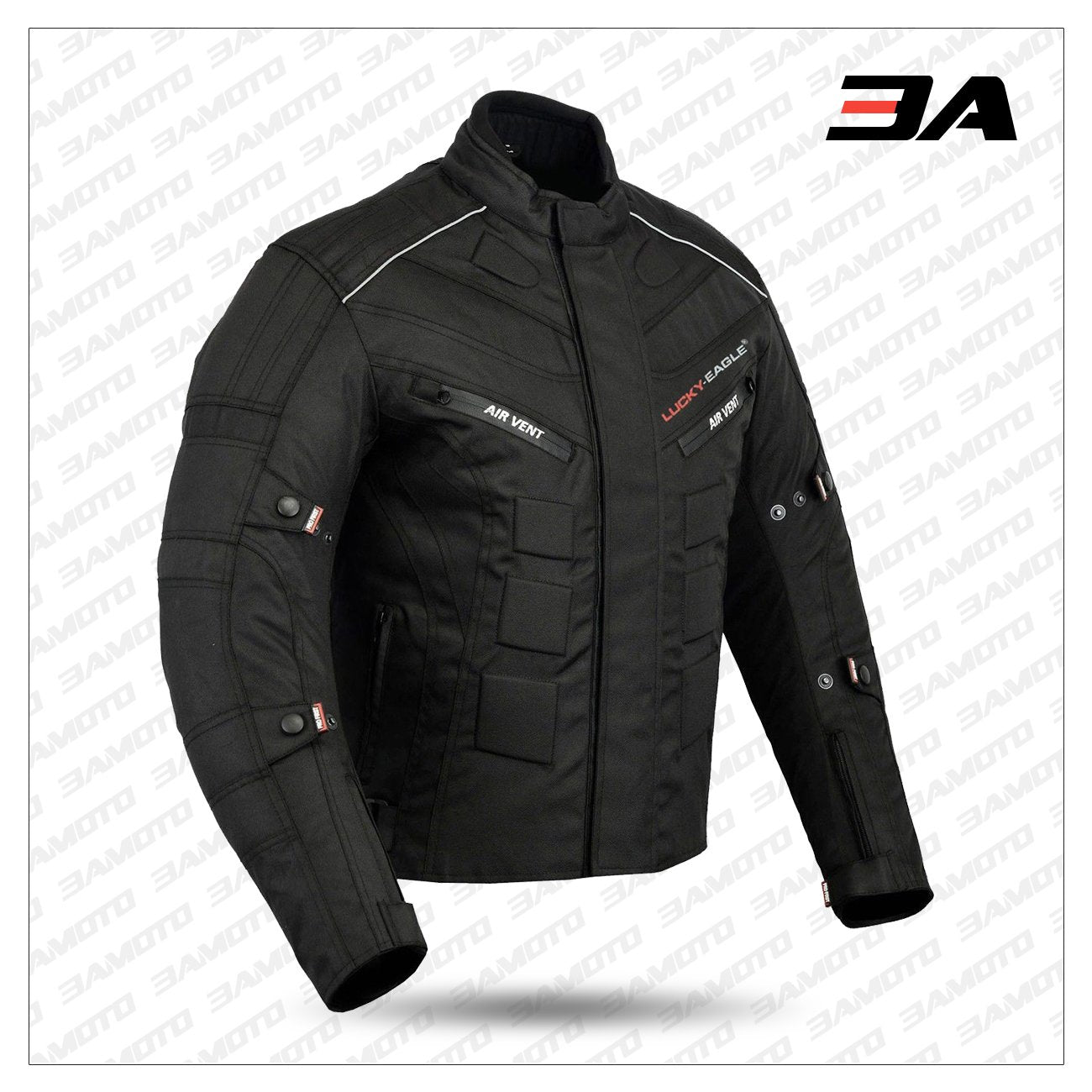 Black 6 Packs Design Motorcycle Jacket - 3A MOTO LEATHER