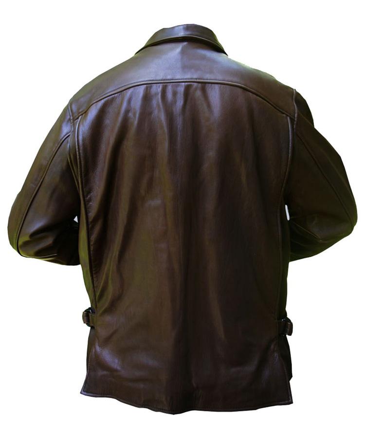 Brown Indy Leather Jacket - Brown Leather Bomber Jacket