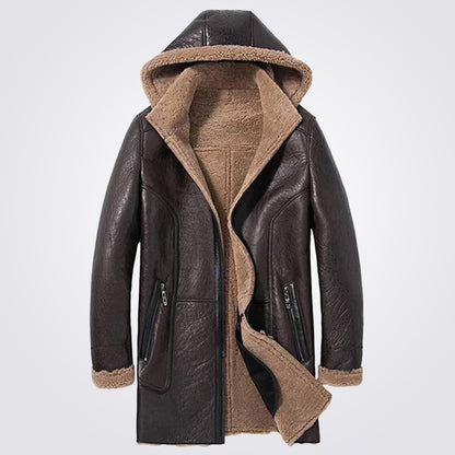 Brown Sheepskin Fur Long Coat