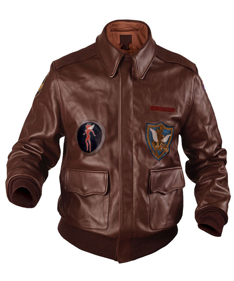 Flying Tigers A-2 Leather Jacket - Fighter Bomber Jacket