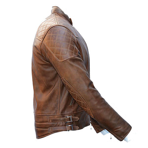 Goldtop 76 Armoured Leather Jacket – Brown Side