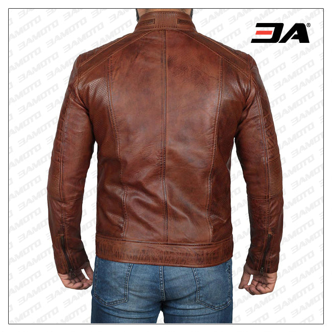 Leather Cafe Racer Jacket