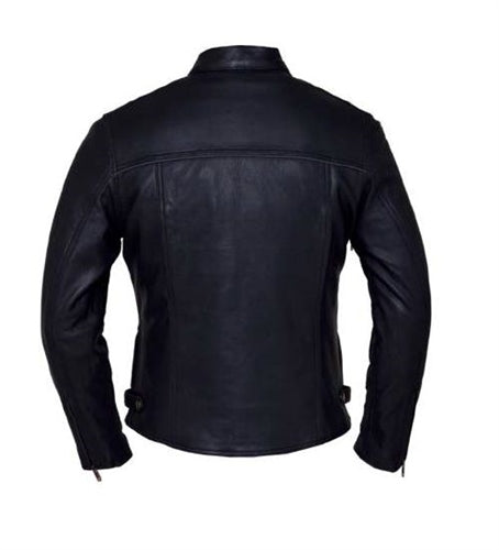 men's black motorcycle jacket