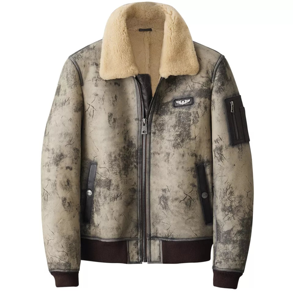 bomber leather jacket