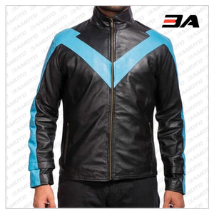 Men’s Nightwing Leather Jacket From Dick Grayson Costume