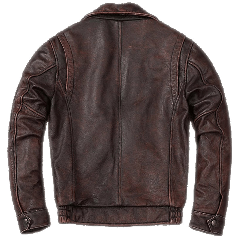 Mens Distressed Brown Vintage Air Force Flight Jacket Mens Leather Jacket Bomber Jacket