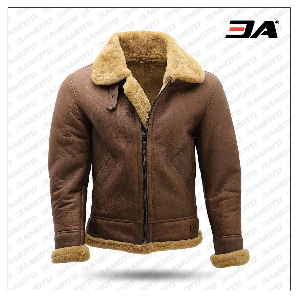 Infinity Heren Ginger B3 Shearling Schapenvacht Wereldoorlog 2 Bomber Lederen Vliegende Jas M Bruin Infinity Heren Ginger B3 Shearling Schapenvacht Wereldoorlog 2 Bomber Lederen Vliegende Jas M Bruin