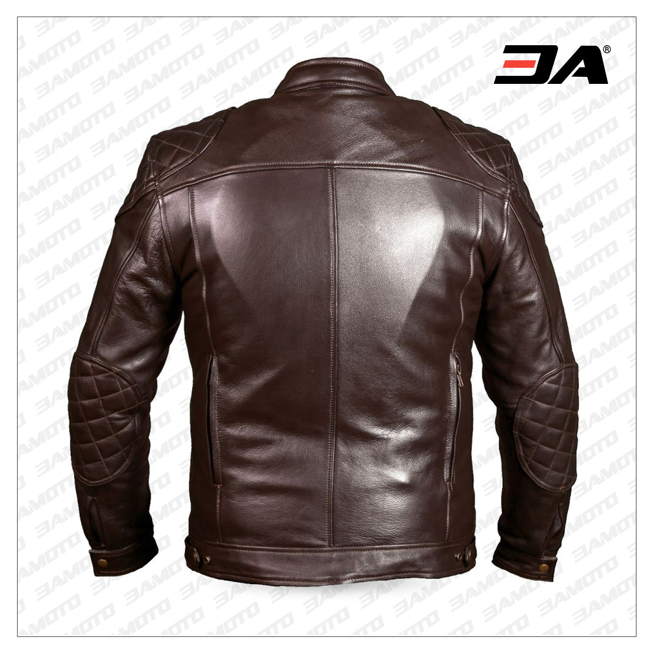 Leather Jacket in Brown from 3amoto