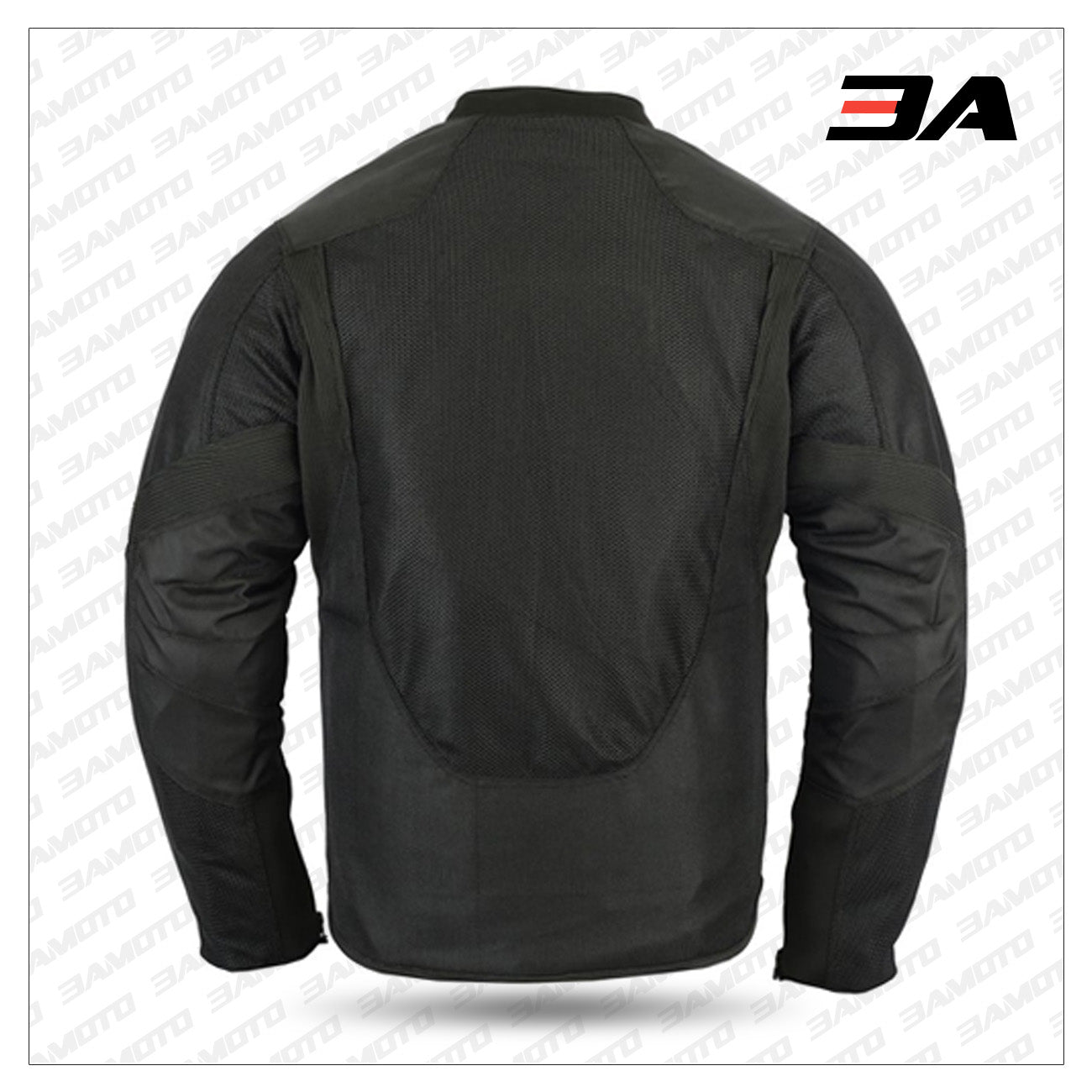 Padded Mesh Sporty Motorcycle Jacket Back