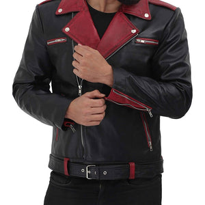 Red Black Devil Leather Jacket