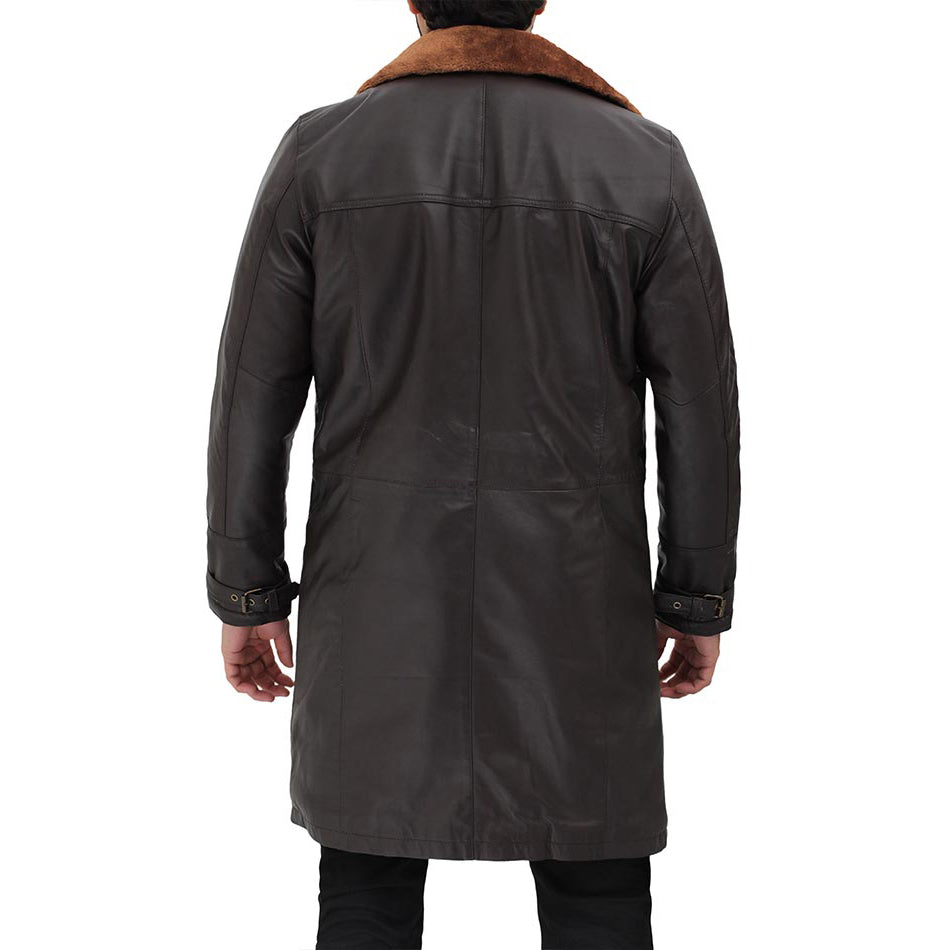 Shearling Trench Coat Mens