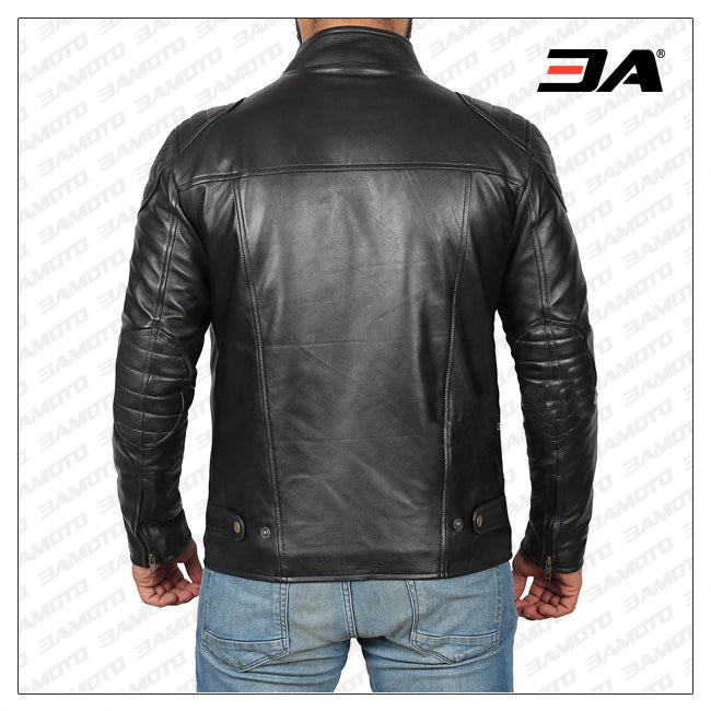 Slim fit cafe racer jacket