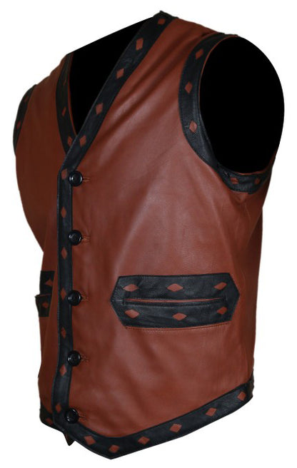 biker leather vest