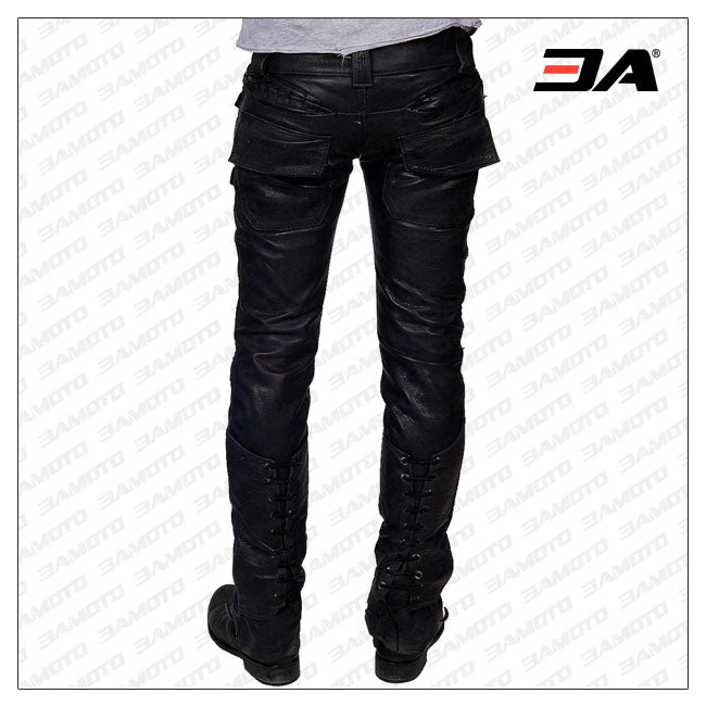 moto leather pant