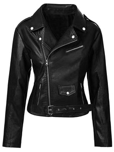 Womens Black Genuine Leather Jacket