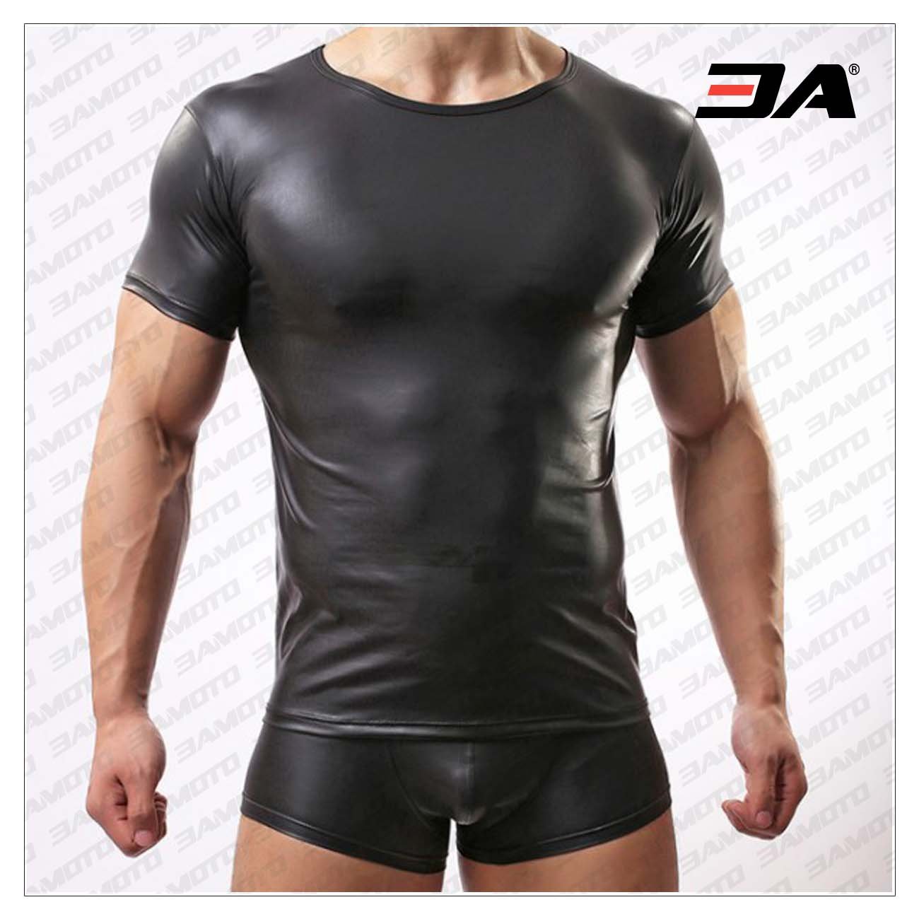 black leather shirt for men for sale