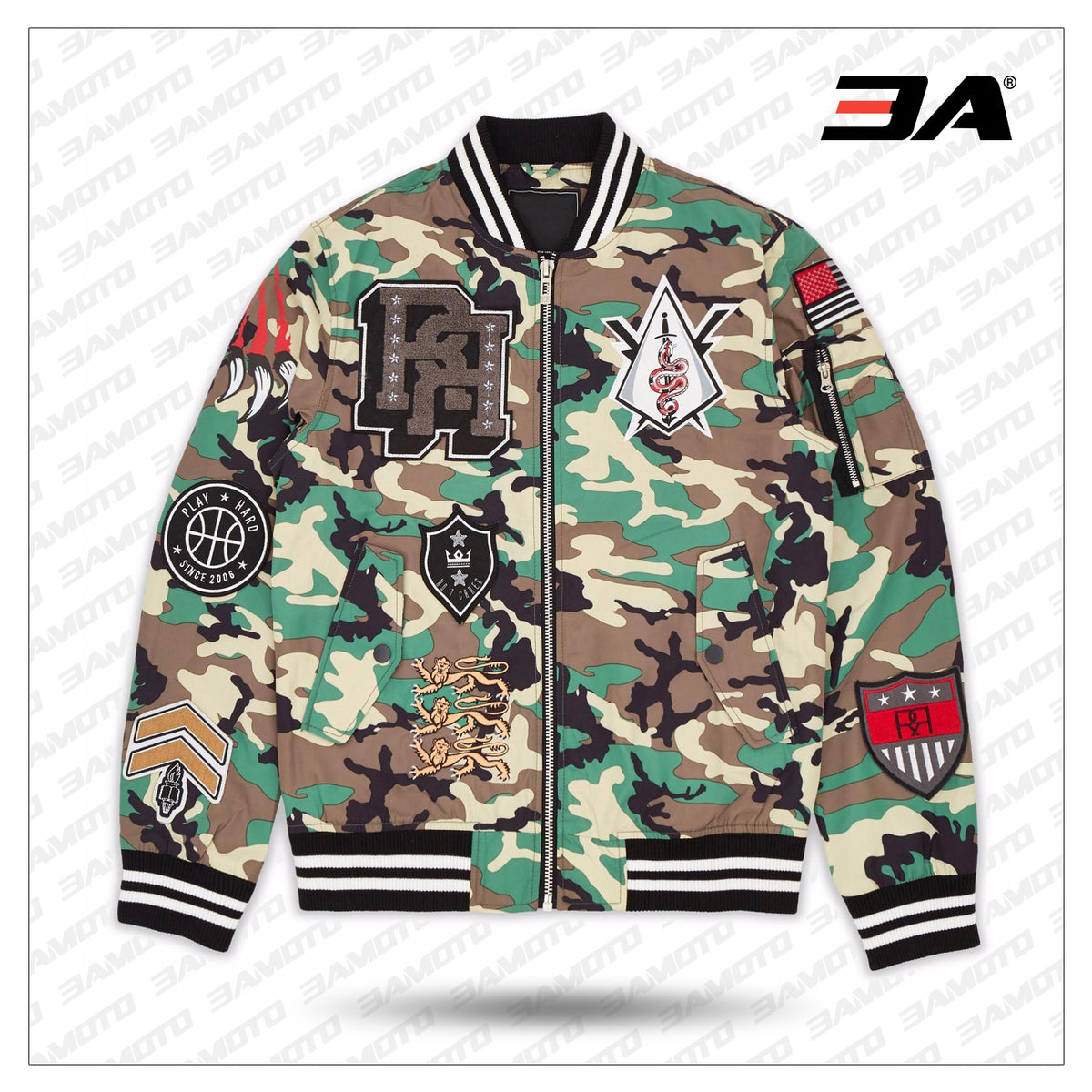 Districts Camo Varsity Jacket