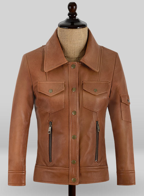 brown cowhide a-2 jacket