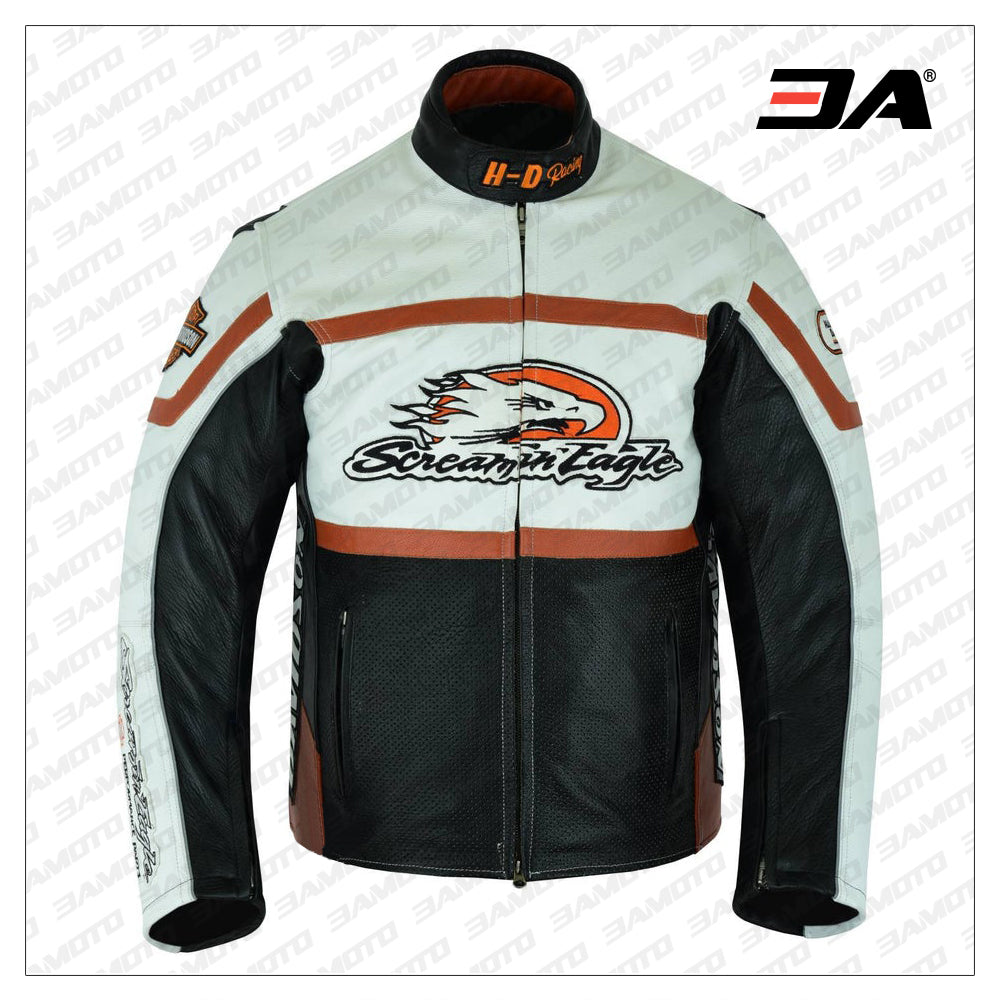 Harley Davidson Men's Raceway Screamin Eagle Leather Jacket Online