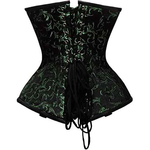 Leather Underbust Corset With Chain Details