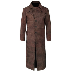 long leather duster coat in uk