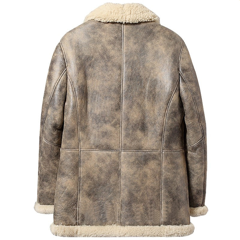 mens shearling car coat
