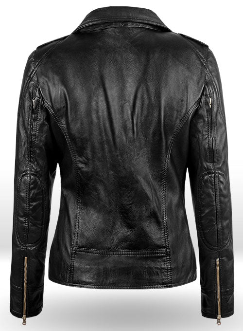 celebrity leather jacket women