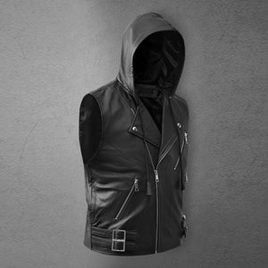 straight to hel leather vest