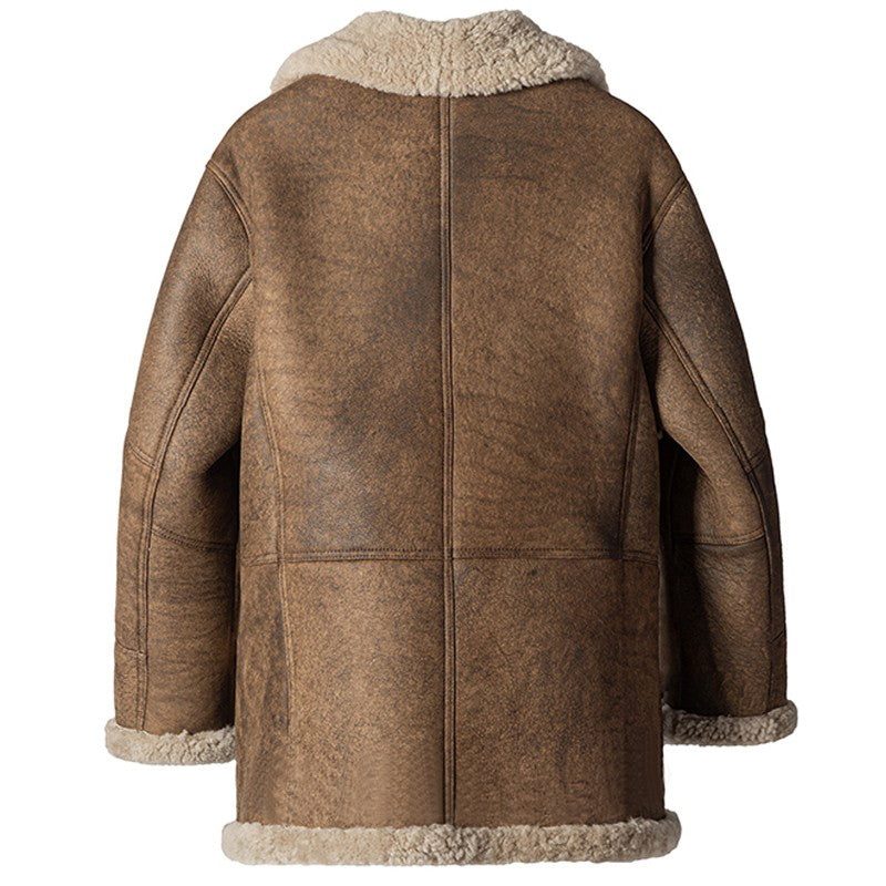 vintage shearling rancher coat
