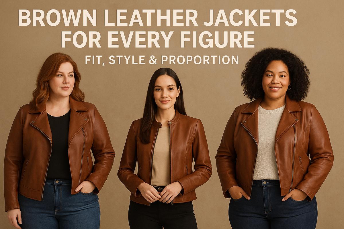 Brown Leather Jackets for Every Figure: Fit, Style & Proportion