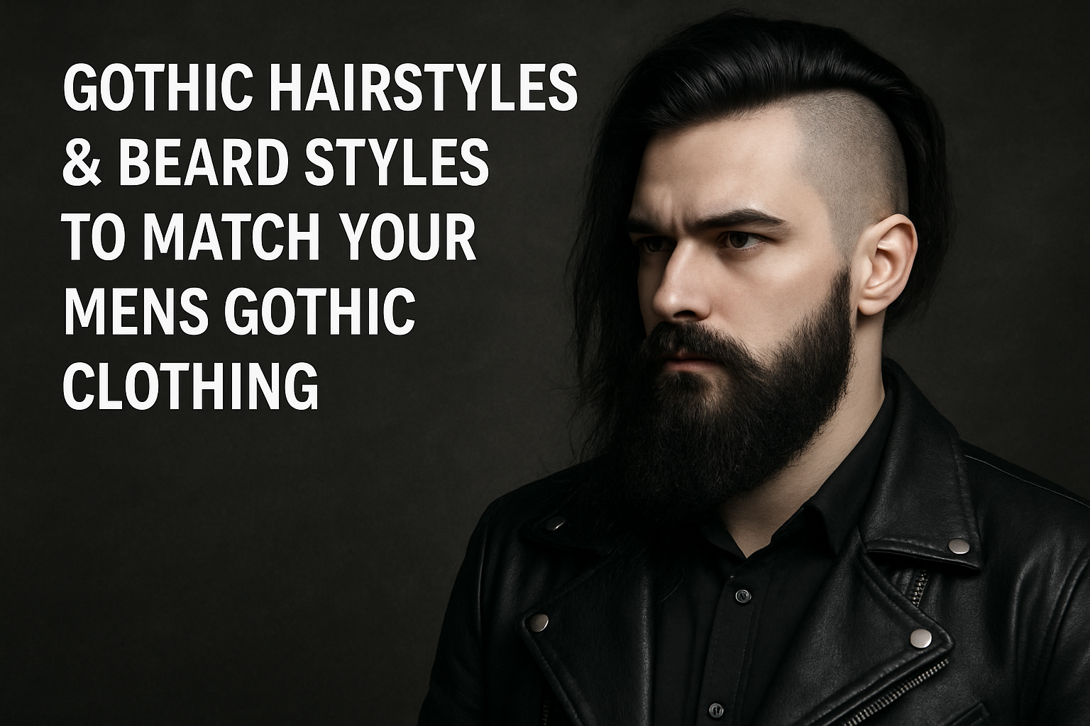 Goatee Goth Gothic Hairstyles & Beard Styles to Match Your Mens Gothic Clothing