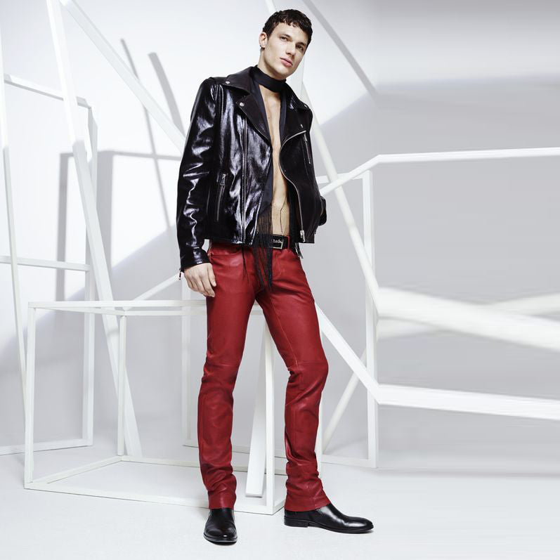 Red Leather Riot The Rise in Popularity of Red Leather Pants: Making a Bold Fashion Sta