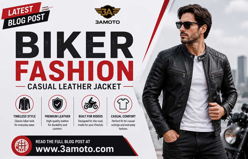 Biker Fashion Casual Leather Jacket