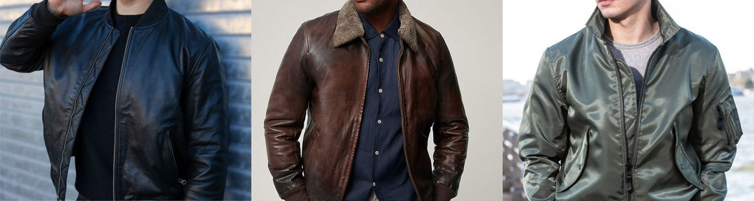 leather bomber jacket for men