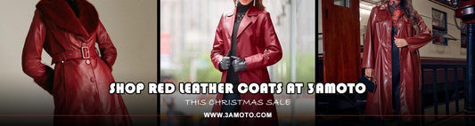 Shop Red Leather Coats at 3amoto This Christmas Sale