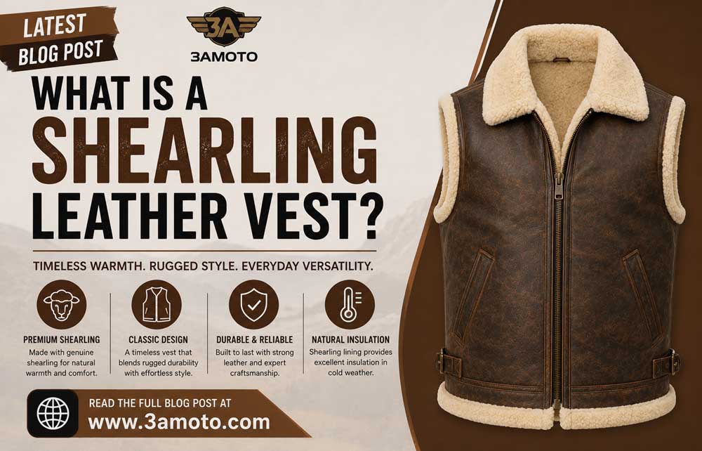 What is a shearling leather vest?