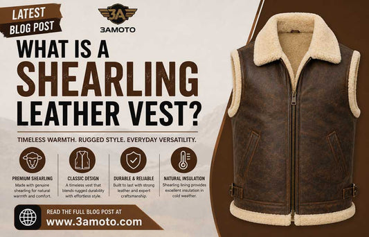 What is a shearling leather vest?