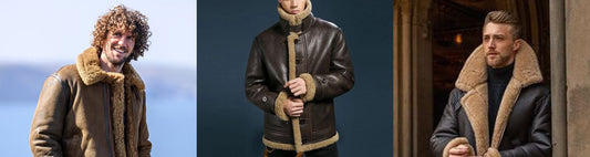 Shearling Leather Jacket for sale