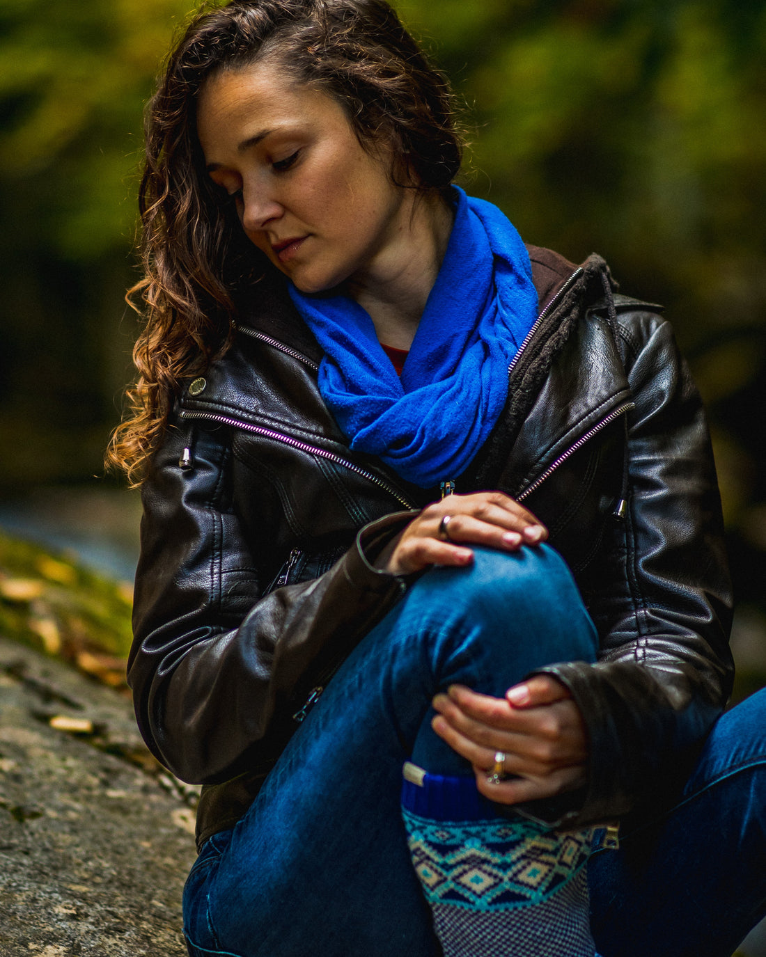 Women's Hooded Leather Jacket